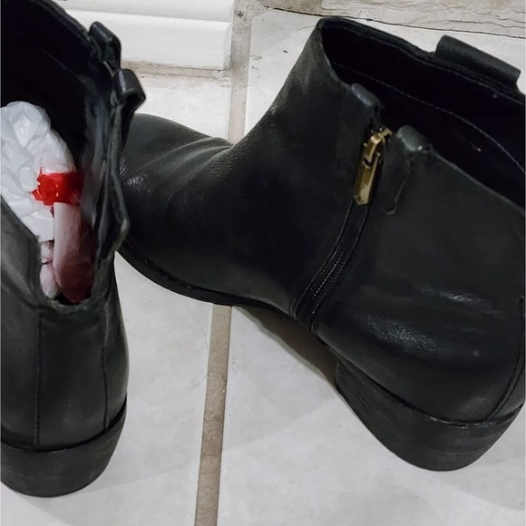 Sam Edelman Petty black leather ankle boots Booties‎ Women's size 7 - Picture 4 of 8